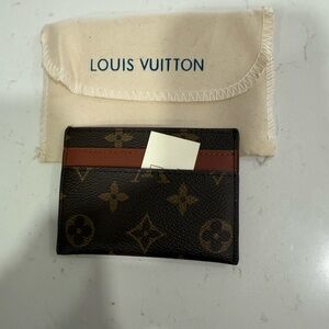Louis Vuitton Black and Brown Monogram Card Holder